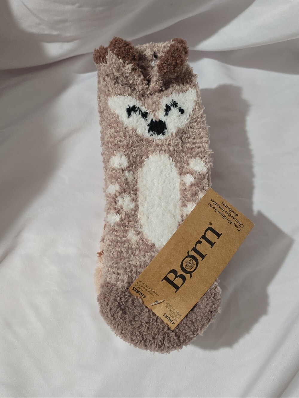 NWT Born Women 4 Pair Cozy No Show Fluffy Soft Socks